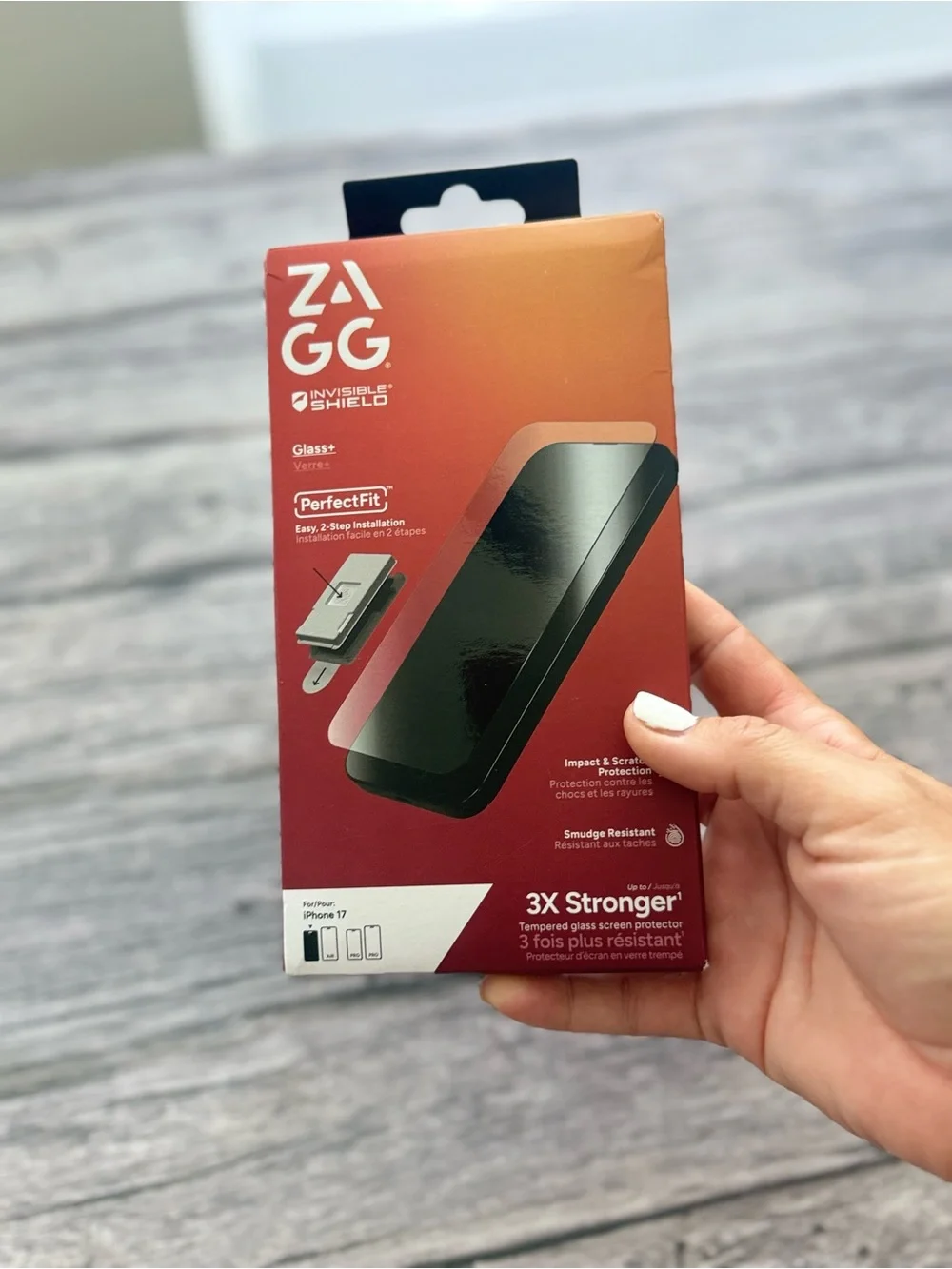 ZAGG Glass+ Screen Protector for iPhone 17-3X